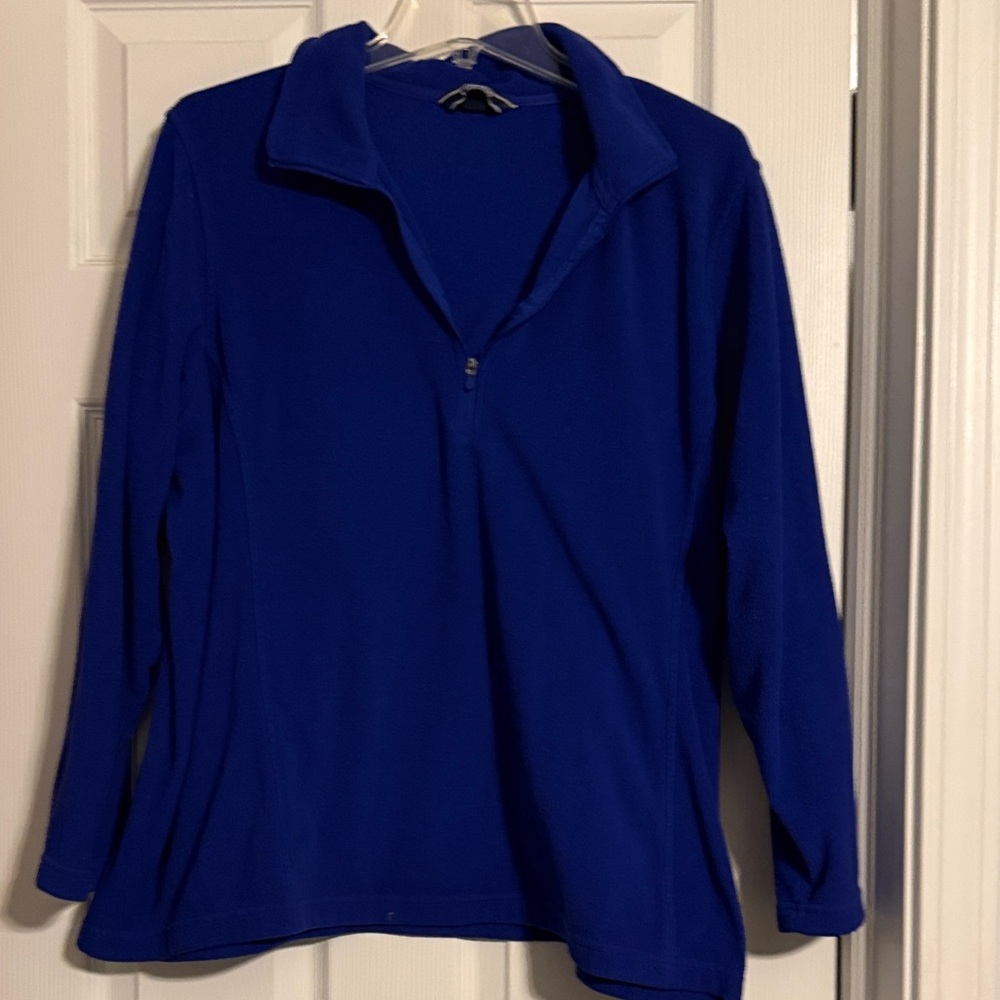 Lands' End Royal Blue Fleece Pullover